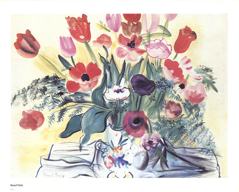 RAOUL DUFY Anemones and Tulips, 1992