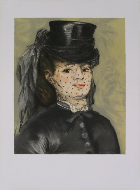 PIERRE-AUGUSTE RENOIR Portrait of a Woman with black veil