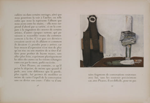 PABLO PICASSO Bouteille et Vitre, 1938